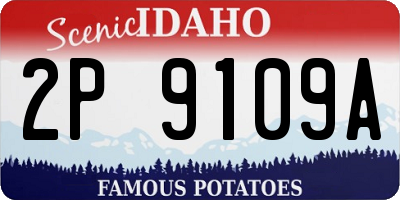 ID license plate 2P9109A