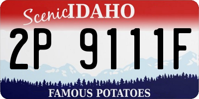 ID license plate 2P9111F