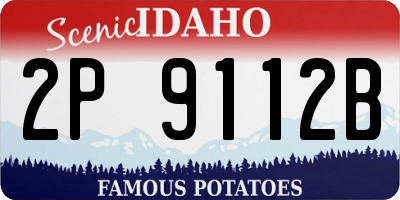 ID license plate 2P9112B