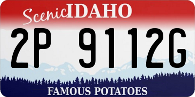 ID license plate 2P9112G