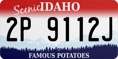 ID license plate 2P9112J