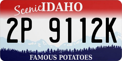 ID license plate 2P9112K