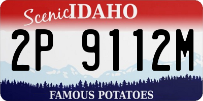 ID license plate 2P9112M