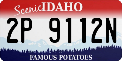 ID license plate 2P9112N