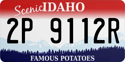 ID license plate 2P9112R
