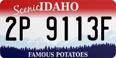 ID license plate 2P9113F