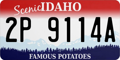 ID license plate 2P9114A