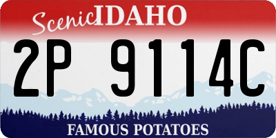ID license plate 2P9114C