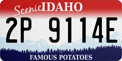 ID license plate 2P9114E
