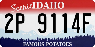 ID license plate 2P9114F