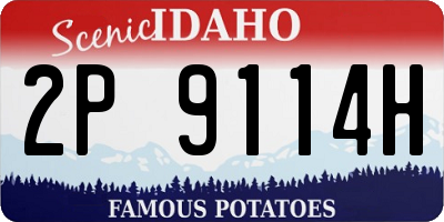 ID license plate 2P9114H