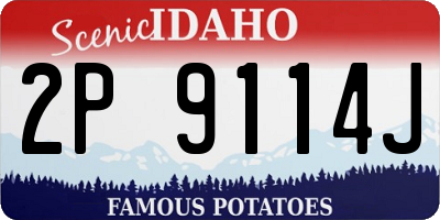 ID license plate 2P9114J