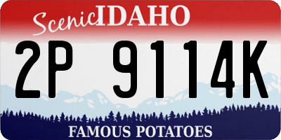 ID license plate 2P9114K
