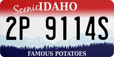 ID license plate 2P9114S