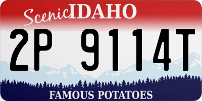 ID license plate 2P9114T