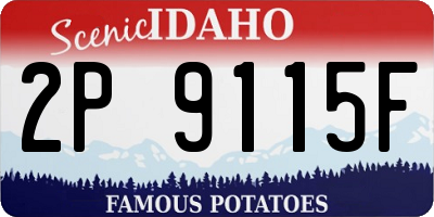 ID license plate 2P9115F