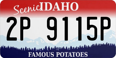 ID license plate 2P9115P