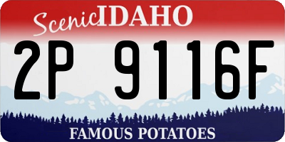 ID license plate 2P9116F