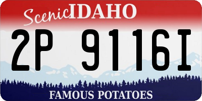 ID license plate 2P9116I