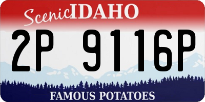 ID license plate 2P9116P