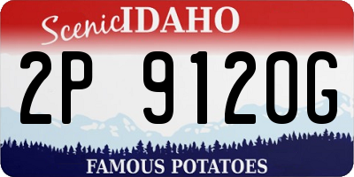 ID license plate 2P9120G