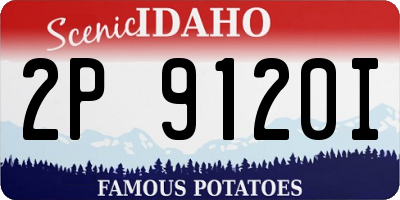 ID license plate 2P9120I