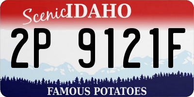 ID license plate 2P9121F