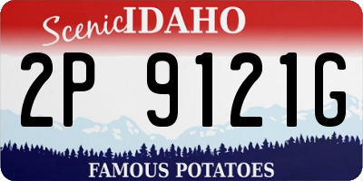 ID license plate 2P9121G