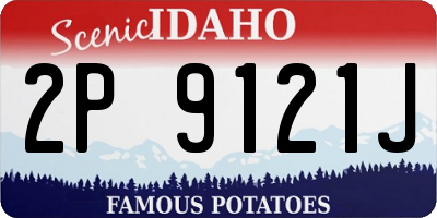 ID license plate 2P9121J