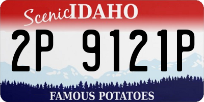 ID license plate 2P9121P
