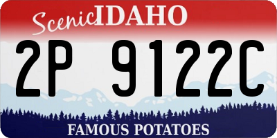 ID license plate 2P9122C