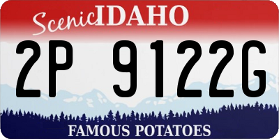 ID license plate 2P9122G