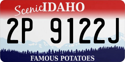 ID license plate 2P9122J