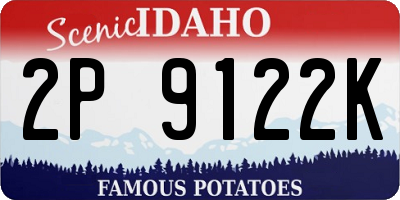 ID license plate 2P9122K