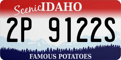 ID license plate 2P9122S