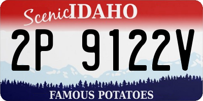 ID license plate 2P9122V