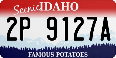 ID license plate 2P9127A