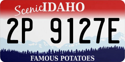 ID license plate 2P9127E