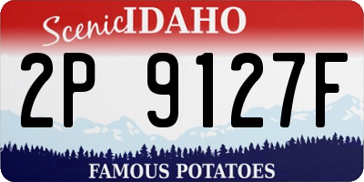 ID license plate 2P9127F
