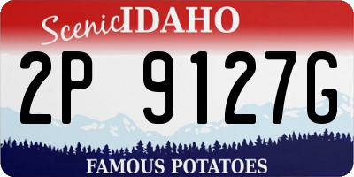 ID license plate 2P9127G