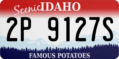 ID license plate 2P9127S