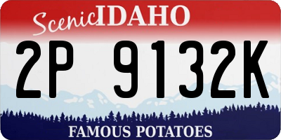 ID license plate 2P9132K
