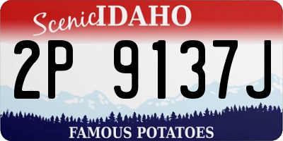 ID license plate 2P9137J