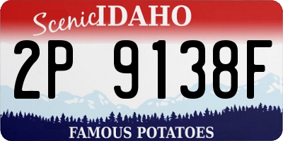 ID license plate 2P9138F