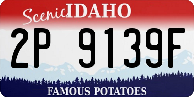 ID license plate 2P9139F