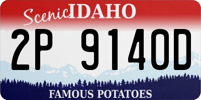 ID license plate 2P9140D