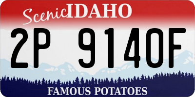 ID license plate 2P9140F
