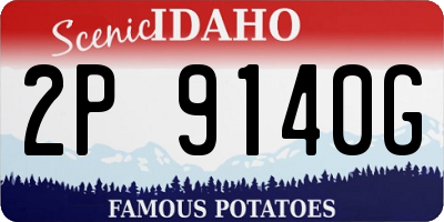 ID license plate 2P9140G