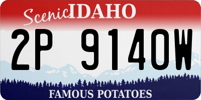 ID license plate 2P9140W