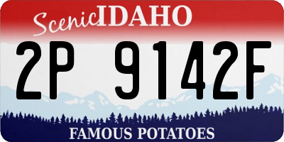 ID license plate 2P9142F